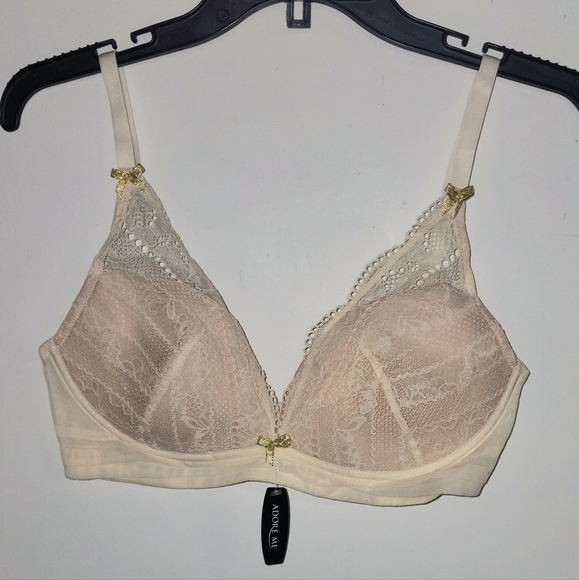 NWT- Elegant Lace Bralette in Cream Sz 36D - Picture 2 of 5